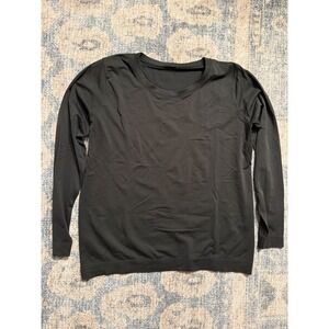 Lululemon Swiftly Relaxed Long-Sleeve Shirt Black Size 10 Excellent Condition